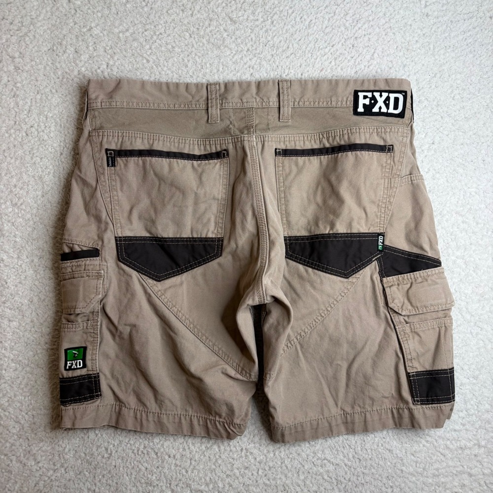 FXD WS-1 Men Khaki Tan Cargo Work Shorts Paratrooper Utility Size 38